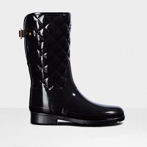 Hunter Refined Slim Fit Adjustable Quilted Short Wellies (J831E) Ireland